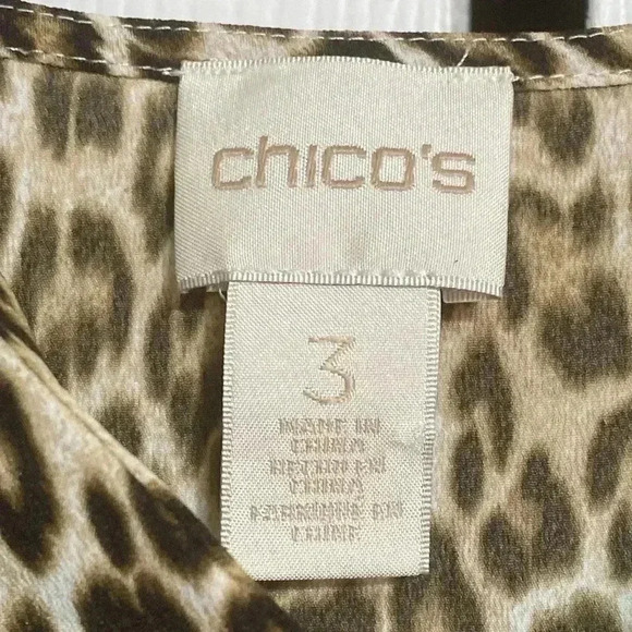 Chicos animal print button down blouse shirt top - Picture 11 of 12
